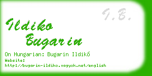 ildiko bugarin business card