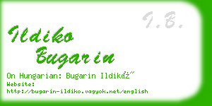 ildiko bugarin business card